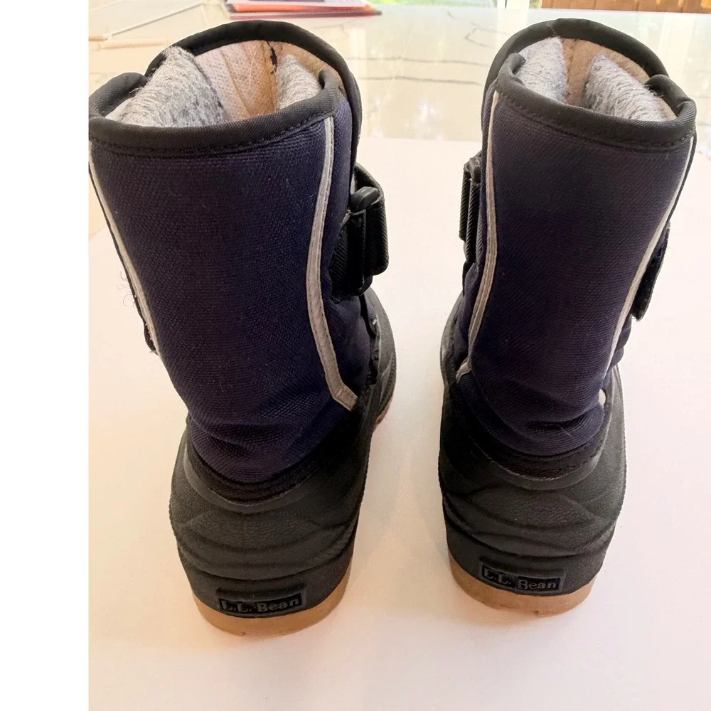 LL Bean Toddler Snow Boots Navy Blue Black Waterproof Fleece Lined NEW